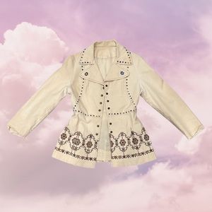 Vintage y2k coat w bedazzled design